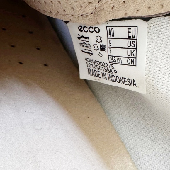 ECCO Women's Soft VII Leather Lace Up Comfort Sneakers Gray Size 9 - Picture 12 of 13